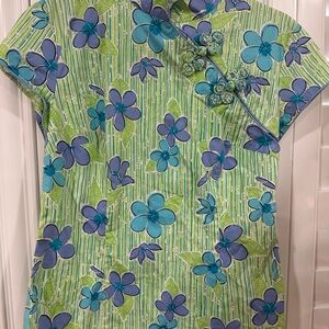Lilly Pulitzer Green and Blue Patterned Dress